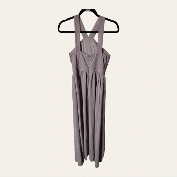 Women’s‎ LULU’S FORMAL DRESS MAXI LENGTH HIGH NECKLINE HALTER LIKE MAUVE COLOR - Picture 7 of 10